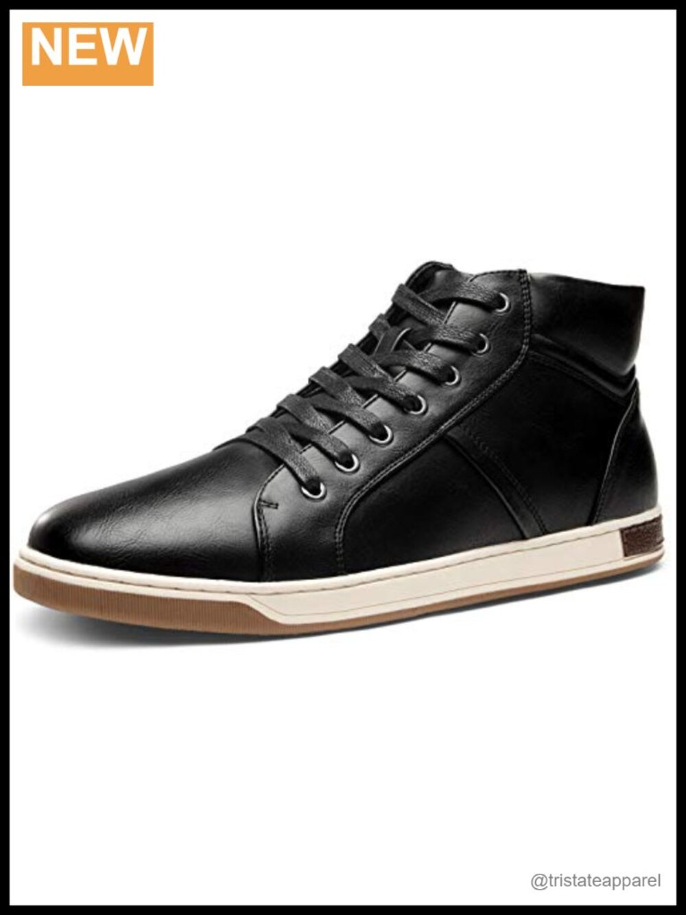 Men's High Top Dress Sneakers Lace-Up Slip Resistant Casual Shoes